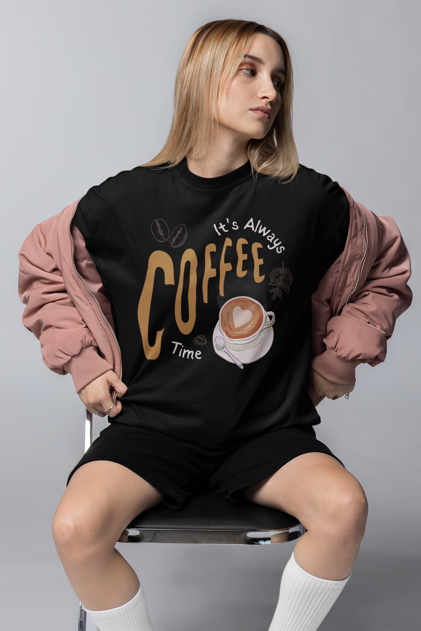 ALWAYS COFFEE OVERSIZED T