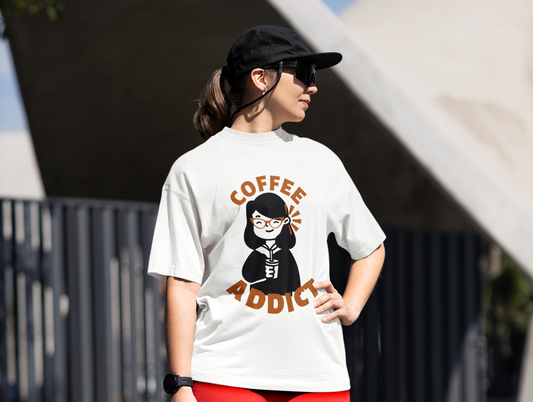 COFFE ADDICT OVERSIZED T
